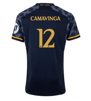 Real Madrid Eduardo Camavinga #12 Segunda Equipación 2023-24 Manga Corta